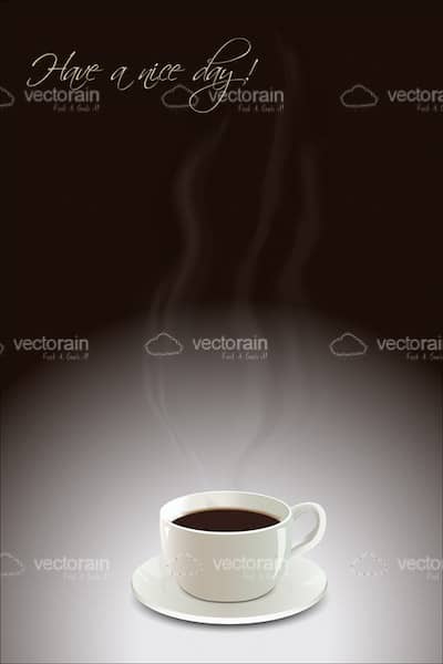 Coffee Cup with Bokeh Background and Sample Text